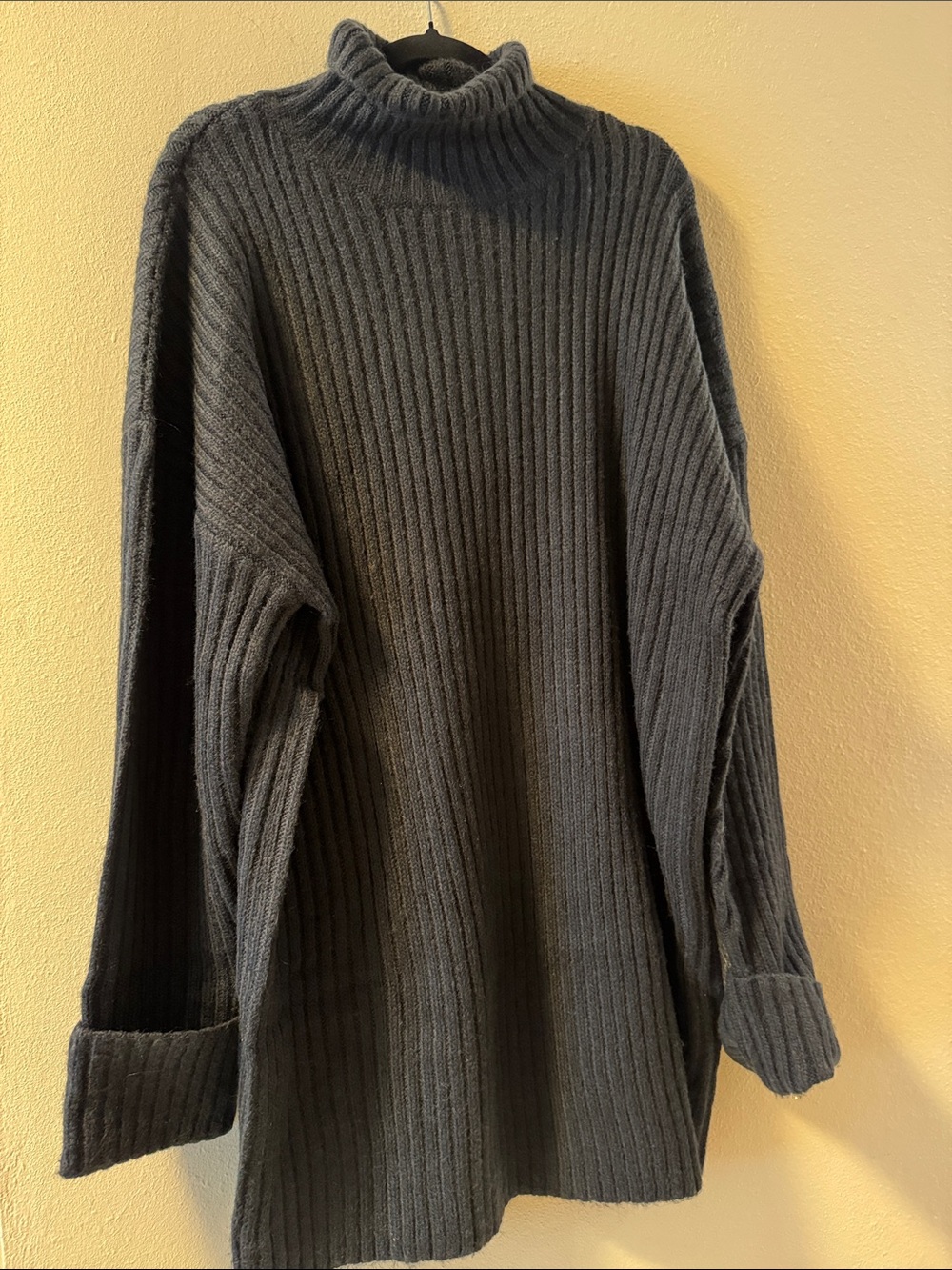 ASOS black Ribbed Turtleneck Sweater Dress